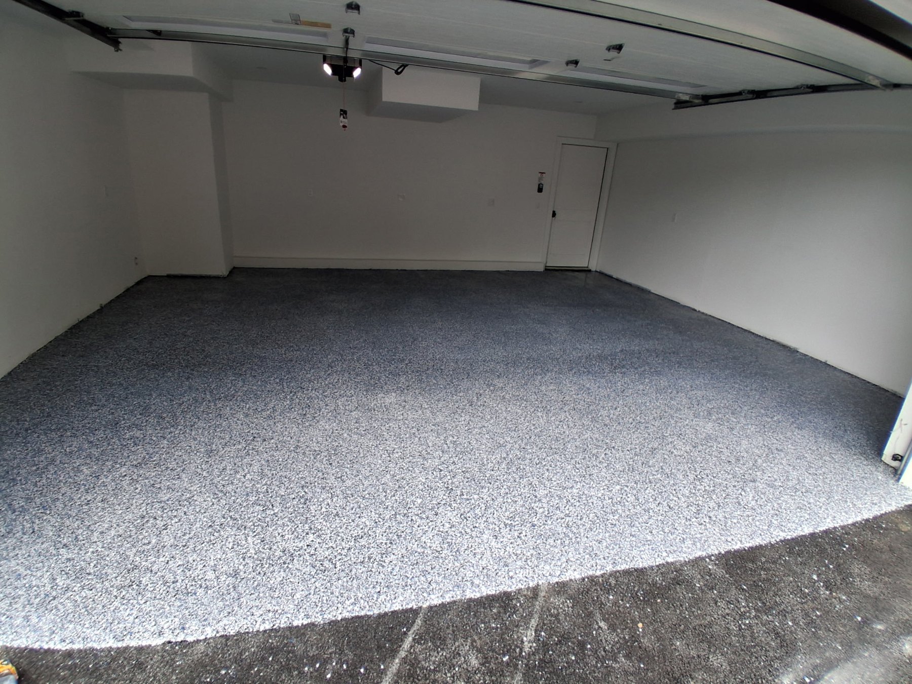 Commercial flake floor in a large open room